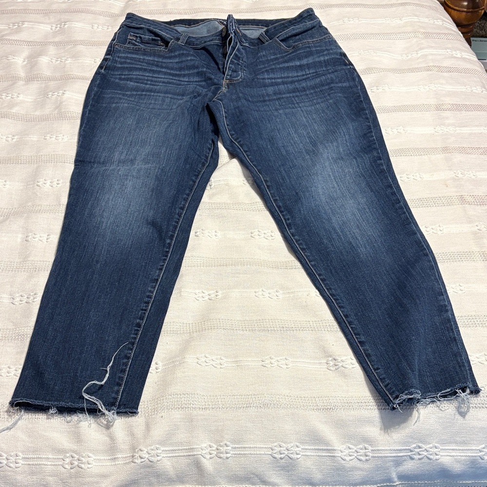 Maurices Dark Blue Cropped Jeans